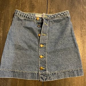 American Apparel button up denim skirt